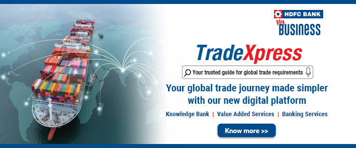 Start global trade journey with HDFC Bank's TradeXpress